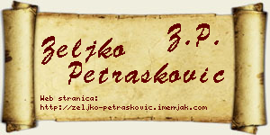 Željko Petrašković vizit kartica